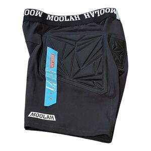 Moolah Kicks Women's Black Padded Compression Shorts Size S Active Elastic Sport